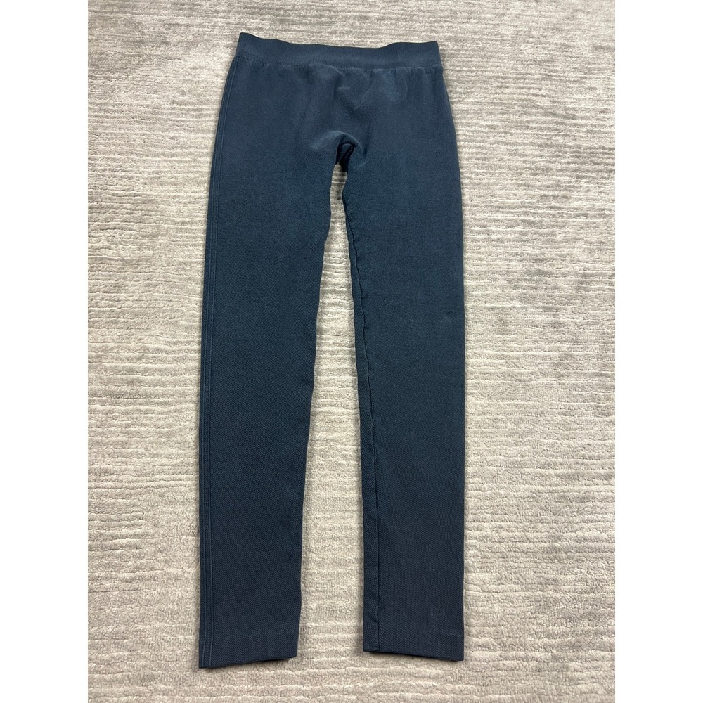 Studio Leggings Womens S/M Navy Blue High Rise Cotton Blend Stretch Slim Fit
